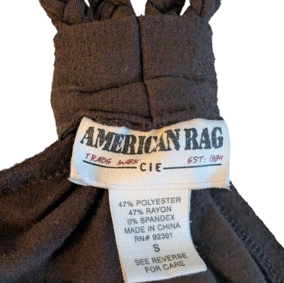American Rag Brown Women's Sleeveless Top with Braided Straps Size S - Picture 2 of 7